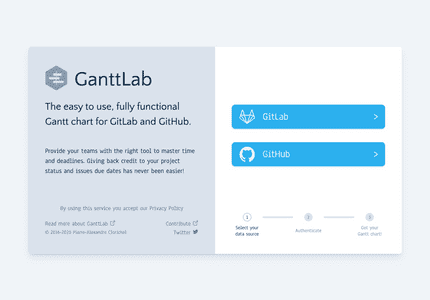 The GanttLab application login page